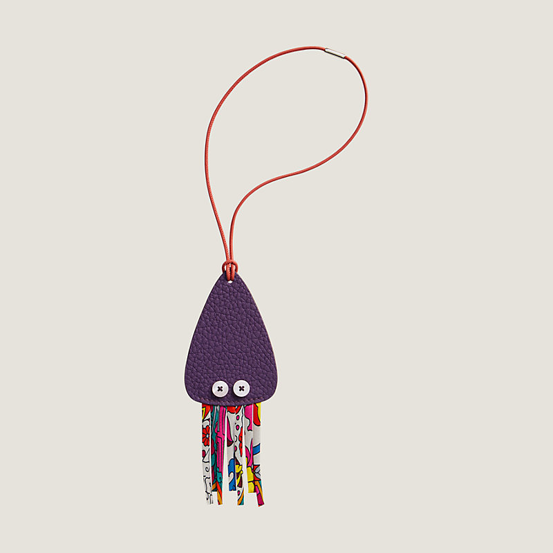 【HERMES】H squid charm Unused ( Rank NS ) HERMÈS H squid charm Green Silk Leather